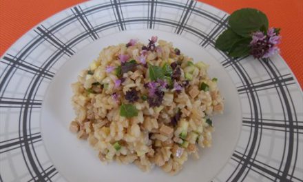 Salade de riz aux courgettes et au tofu mariné (Recette à la Une)