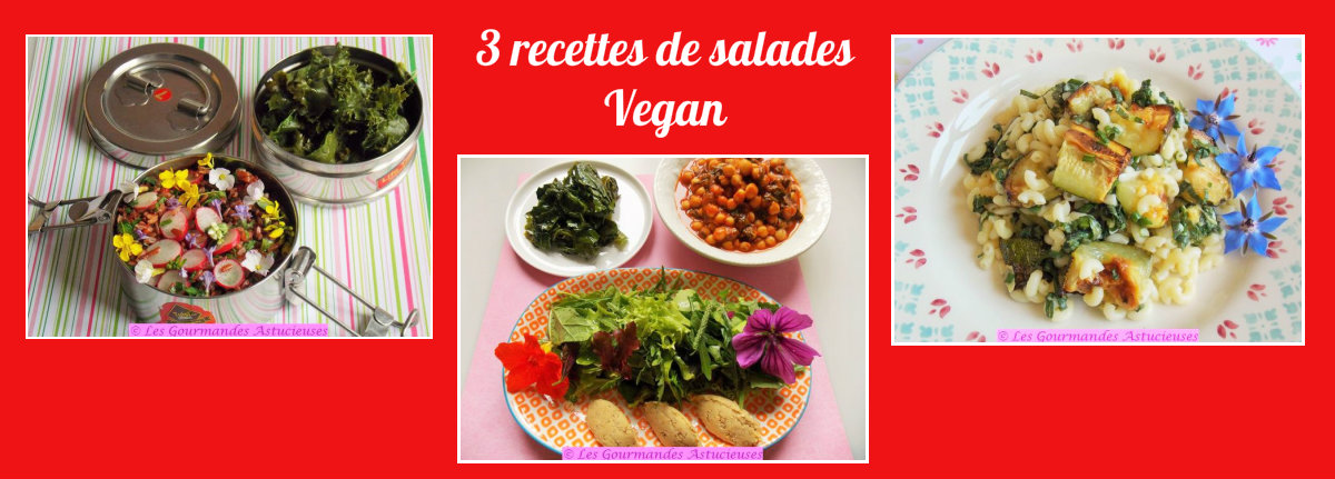 3 recettes de salades Vegan